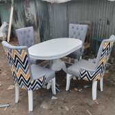 White Decor Dining Sets: 4 Seater Sets