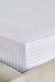 White Striped Fitted Bedsheets