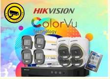 8 CCTV hikvision coloured cameras