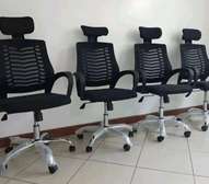 Secretarial high back headrest seat