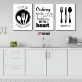 Black and white kitchen wall art