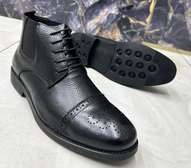 Men black boots