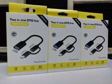 2 In 1 Type-C Micro USB To USB 3.0 Interface OTG Adapter Cab