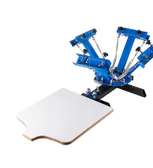 Screen Printing Press 4Color 1 Station Silk Removable Pallet