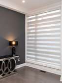 Zebra Roller Blinds White Gray Large Window