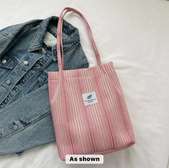 Women Canvas Tote Bag Corduroy Shopping Female Bag
