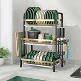 3 tier dish rack Black and Gold