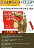 Pilot Brass Pressure Blow Lamp (pint 1)made: INDIA