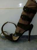 Olive green gladiator stilettos