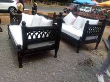 Cozy Lounge Lamu Seats - Mahogany Wood