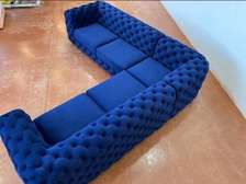 Modern Blue Corner Seat Sofa