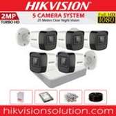 5 Full HD1080P CCTV Full Kit 2MP With 25m Night Vision