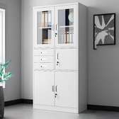Office Cabinet: 2-Door Metallic Office Cabinet with Safe