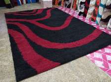 Black Stripped Shaggy Carpet