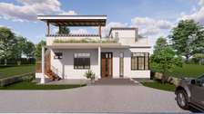 A comely flat roof three bedroom house design