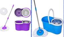 *Magic spinning mop with metallic spinner