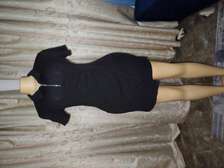 Black short  sleeve polo zipper mini dress 👗 😍