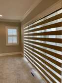 Modern Zebra Window Blinds Neutral Tones Large Size
