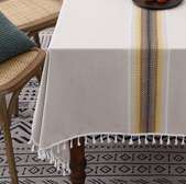 white waterproof table cloth