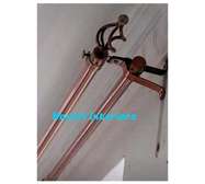 Brown long lasting window curtain rods..