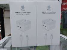 50W PD Adapter Iphone Charger Head 2 USB C Adapter For IPhon