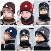WINTER KIDS BEENIES HAT AND SCARF SET*