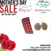maasai shuka and beaded maasai earrings combo