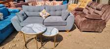 2 seater grey sofa set