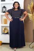 Plus Size Maxi Dress Belted Waist