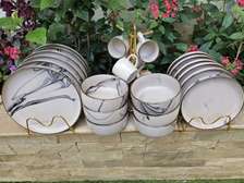 24 pcs marble dinner set