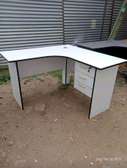 White L shaped office table
