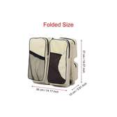 Foldable Diaper Bag, Bassinet, Play Mat, Travel Bag- Beige