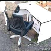 Office chair with L shape desk