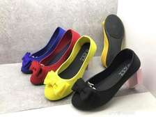 Ladies canvas flat dolly shoes
