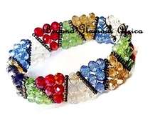 Womens Multicolor crystal bracelet