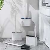 Wall hanging toilet brush with Holder & cleaning brush
