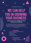 WE CAN HELP GROW YOUR BUSINESS | GRAPHIC DESIGNS AVAILABLE