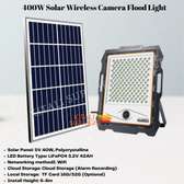 400w  solar  flood  light  with cctv