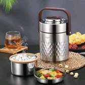 New design double wall 2.0L capacity 3 course hot food flask