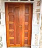 Hardwood double doors