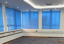 new calm blue themed office blinds