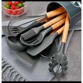 12 pc Silicone Spoon Kitchen Utensils Set( Grey)