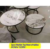 2pcs Marble top Nest of Tables