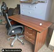 Office chair with a working table