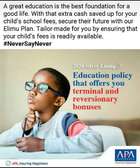 Insurance coverage for your child in school.