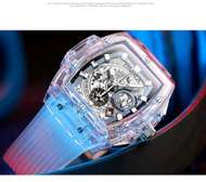 ONOLA Brand Transparent Plastic Watch Men