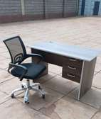 High end office chair with a work table