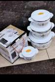 Set of 4 White Casserole Hotpots