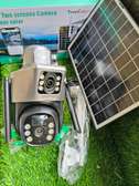 Dual solar security camera