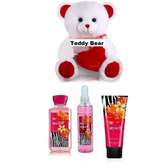 Valentine Gift Pack- Teddy Bear, Shower Gel, Lotion, Splash